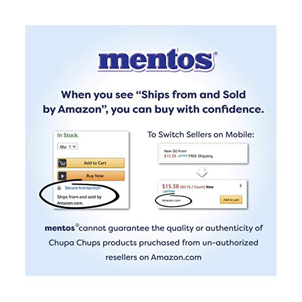 Mentos Peppermint (Economy Case Pack) 1.32 Oz Roll (Pack of 15) by Mentos [Foods] – Bild 8