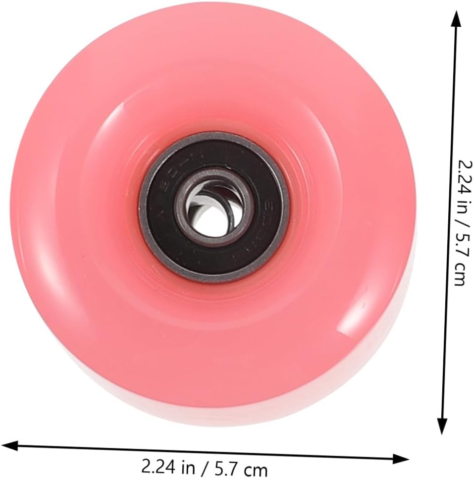 Didiseaon Roller Skate Wheels 4pcs with Bearings Semi- Jelly Material Quad Skate Accessories for Indoor and Outdoor Use