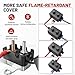 RED WOLF (30A 4PCS) DC 6V-50V Automatic Reset Circuit Breaker #10-32 Studs with Metal Fuse Housing Pre-Trimmed Cover Reusable for Trolling Motor Marine ATV Boat RV Automotive Battery Solar System
