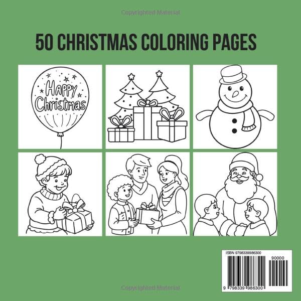 Christmas Coloring Book Cozy: Christmas Coloring Book for Seniors and Adults: 50 Festive and Simple Holiday Designs with Cozy Scenes for Relaxation ... Holiday Gift for Men, Women, and Families image 3