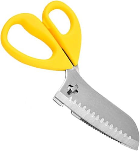 XBLDMJY Tijeras de cocina resistentes, tijeras desmontables, de acero inoxidable, multifunción (amarillo)