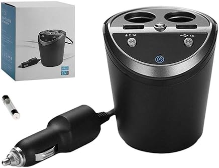 Purebesi 12 / 24V Voltaje Cargador para autom?vil Adaptador de Carga para autom?vil con 2 Bluetooth Manos Libres MP3 Un Punto Dos Encendedor de Cigarrillos con 2 Tomas y 2 Puertos USB Purebesi 12 / 24V Voltaje Cargador para autom?vil Adaptador de Carga para autom?vil con 2 Bluetooth Manos Libres MP3 Un Punto Dos Encendedor de Cigarrillos con 2 Tomas y 2 Puertos USB