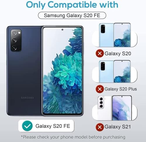 LK 6 Pack, Screen Protector Compatible with Samsung Galaxy S20 FE 4G/5G 6.5 Inch, 3 Pack Tempered Glass Protective Film and 3 Pack Camera Lens Protector, Scratchproof, Easy-Installation Tool