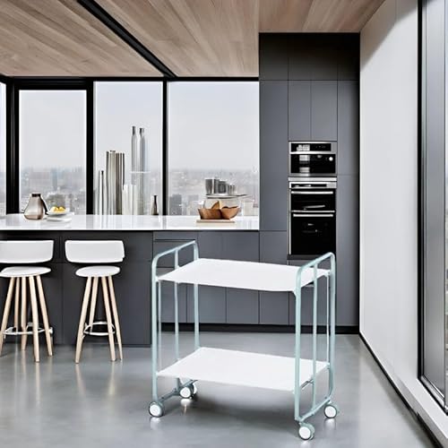 Carrello pieghevole da cucina BAUHAUS, 2 vassoi. Struttura grigio - 2