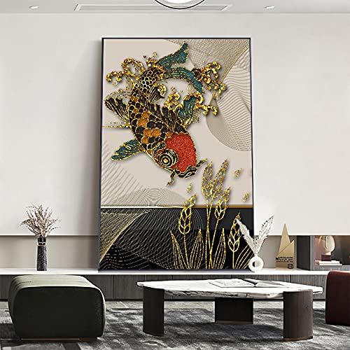 Tableau de poisson d'or KEBIA impression sur toile premium