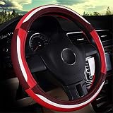 Housse de Volant de Voiture en Cuir Microfibre Universel Manchon de Volant de Dessin Animé Anime De Mode Antidérapant Respirant Durable Confortable 15 Pouces 38 cm Housse de Volant Fit Suv Truck,A