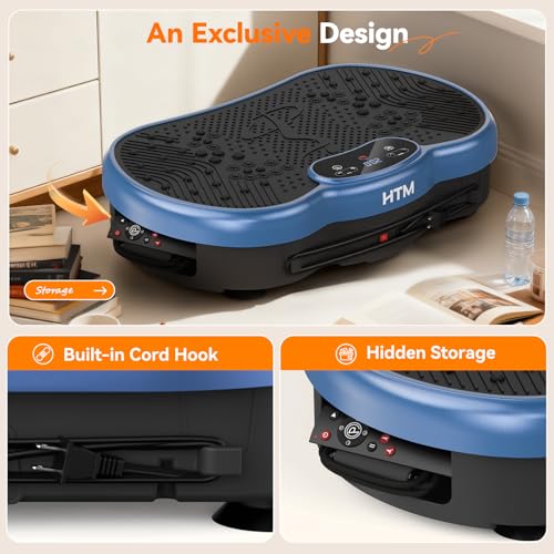 Vibration Plate Exercise Machine, Whole Body Shake Plate for Weight Loss Vibrating Platform with Resistance Bands Slot, 300 Lbs Capacity, 120-Speed, 9 Workout Modes for Home Fitness, Muscle Toning - image 5