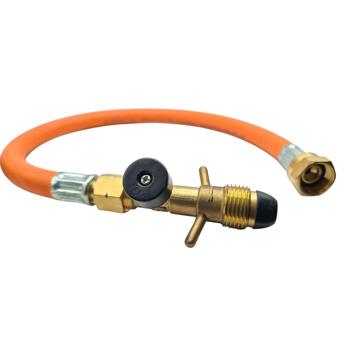 Tubo flessibile per gas propano GPL, 450 mm, da POL a W20 (M20 x 1,5) con EFV, tubo di sicurezza ad alta pressione per camper e camper, per camper e regolatori di gas