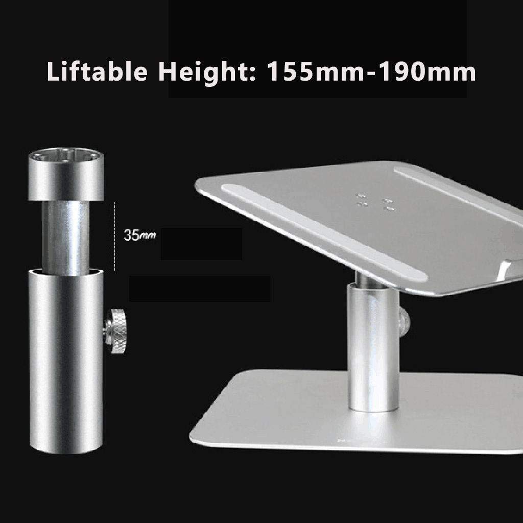 Supporto per Laptop, Supporto per Laptop Multi-Angolo Regolabile a 360 ° Supporto ergonomico per Notebook con Rotazione Supporto per Laptop Adatto per Notebook da 11-17 Pollici-ARG