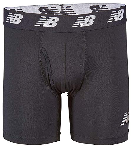 Image of New Balance Men's Performance Boxer Briefs with Fly, Breathable Stretch Underwear, Moisture Wicking, Soft Waistband (3 Pack)