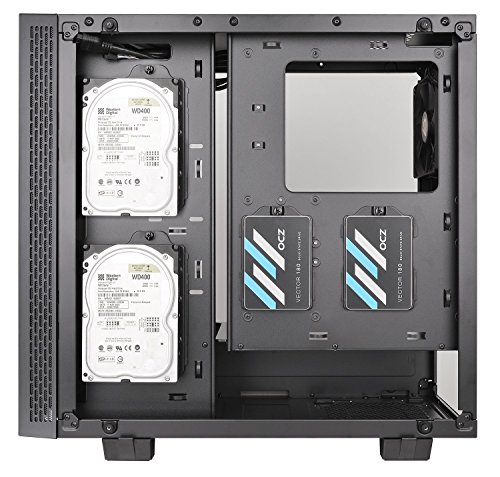 Image of Thermaltake View 21 Dual Tempered Glass ATX Black Gaming Mid Tower Computer Case Chassis CA-1I3-00M1WN-00