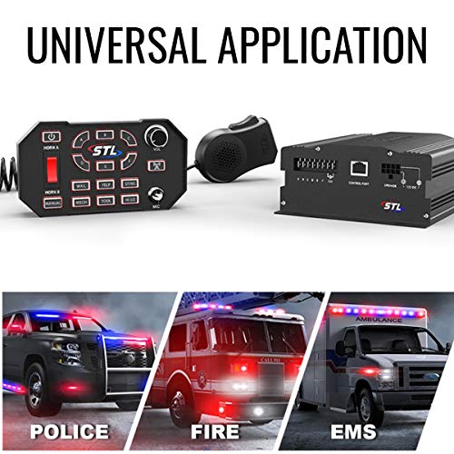 Apex 100-Watt Police Siren And Emergency Vehicle Siren System With Horn And Pa Microphone #TOP1