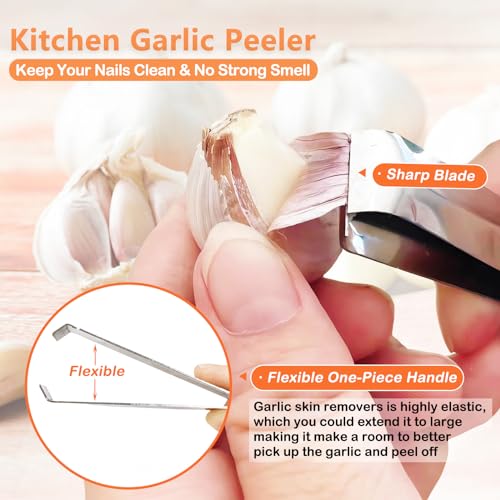 Coksdupid GARLIC PEELER-3 3Pcs Stainless Steel Garlic Peeler thumb #4