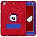 Produktbild Grifobes für iPad 6. 5. Generation hülle 2018/ 2017, ipad air 2 hülle 2014, Apple iPad 9.7 Zoll hüllen mit Robuste Stoßfeste Schützende Hülle mit Ständer für Kinder Jungen Mädchen, Rot + Blau