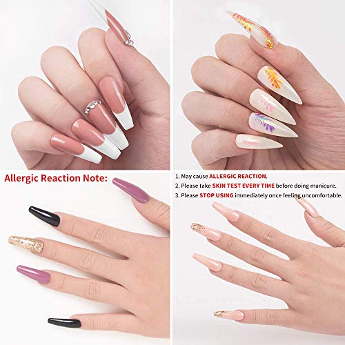 Beetles Poly Nail Extension Gel Kit 4 Colors Clear White Pink 1 Oz Poly Nail Gel Builder Nail Gel Nail Art Kit With Poly Brush Nail Forms Dual Forms Tyro Nail Salon All In One French Poly Nail Kit Easy Diy Nail #TOP7