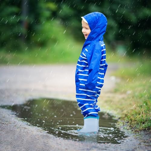 Funcoo Plus Kids Rain Boots Toddler Rain Shoes Children Waterproof Boots For Boys And Girls Blue Shark Toddler Size 8-8.5 thumb #5