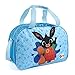 PERLETTI Borsa Sport Bing per Bimbi con Tracolla - Borsone Palestra con Stampa Bing e Flop per Bambini Azzurro e Blu - Sacca Sportiva Bambino Ideale per Tempo Libero e Viaggi - 28x41.5x21