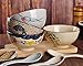 WHJY 4.5 inch Set in 4 Retro Chinese Japanese Creative Hand-painted Floral Cereal Ceramic Soup Rice Bowl
