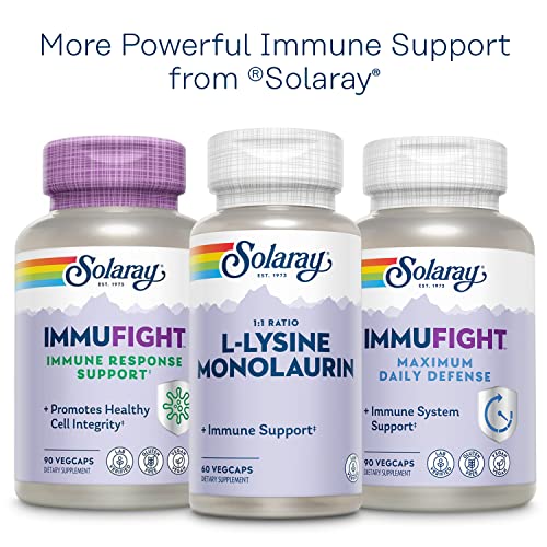 Solaray Monolaurin 500Mg Immune Support Supplement, From Natural Coconut, Helps Maintain Immune & Gut Health & A Balanced Gut Flora, 60-Day Money Back Guarantee, 60 Servings, 60 Vegcaps #TOP5