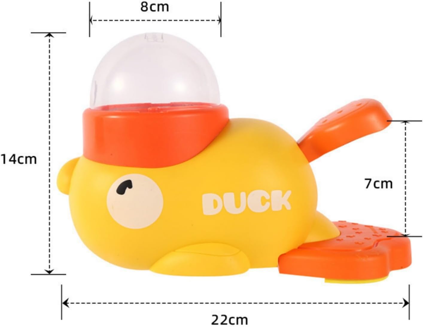 Duck Cat Treat Dispenser, Duck Dog Treat Dispenser Toy, Adjustable Food Outlet, Anti-Slip Interactive Slow Puzzle Feeder for Dogs & Cats (1, White+Yellow)
