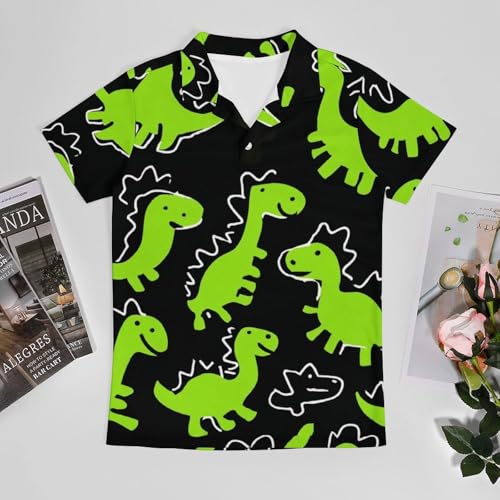 Boys' Classic Polo Shirts Short Sleeve Moisture-Wicking Golf & Tennis Shirts for Youth Teens Cute Cartoon Bugs Flowers3