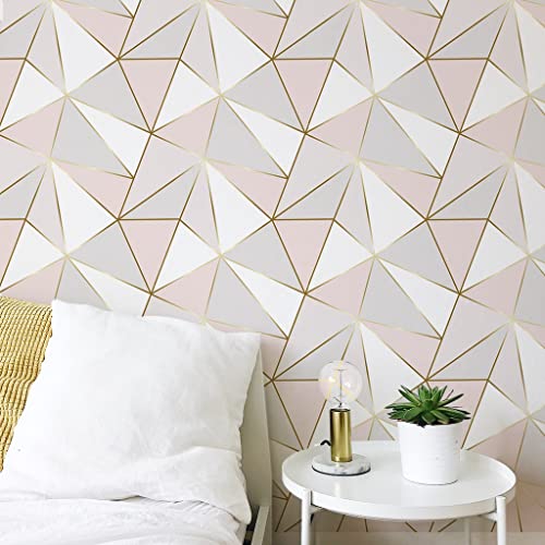 Papel De Parede Adesivo Zara Rose Gold Quarto Sala Rolo 1m