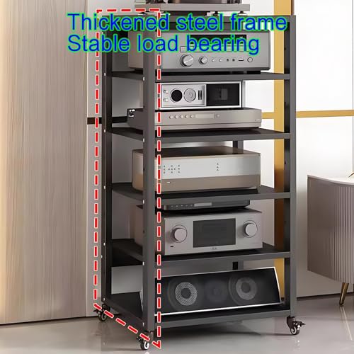 Étagères réglables pour tourne-disque meuble audio mobile gain de place - 6