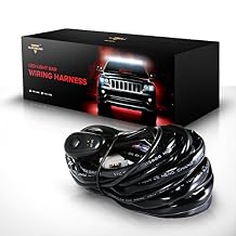 Auxbeam LED Light Bar Wiring Harness, 8.2 FT 12V 40Amp Fuse Relay ON/Off Switch for LED Off-Road Driving Light Fog Light Work Light 1 Lead 2.5 Meter Universal