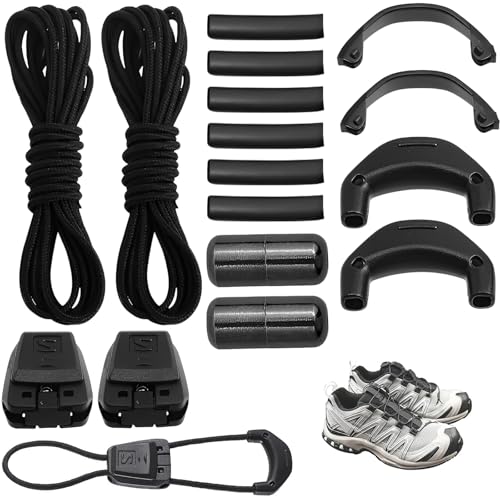 Mikqky Kit De Cordones Para Salomon Speedcross, Cordones Zapatillas, Cordones Elasticos Zapatillas Deporte, Cordones Elásticos Para Salomon, Cordones Ajustables y Resistentes Sin Nudo