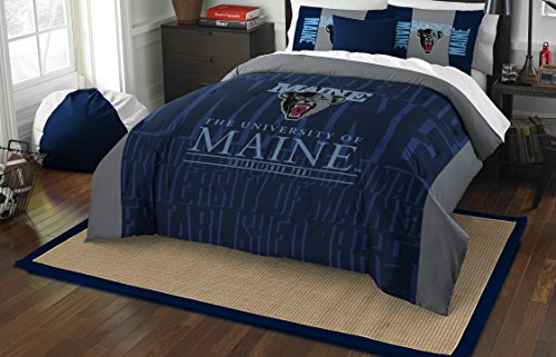Exclusive Discount 80% Offer NORTHWEST NCAA Maine Black Bears Comforter and Sham Set, Full/Queen, Modern Take