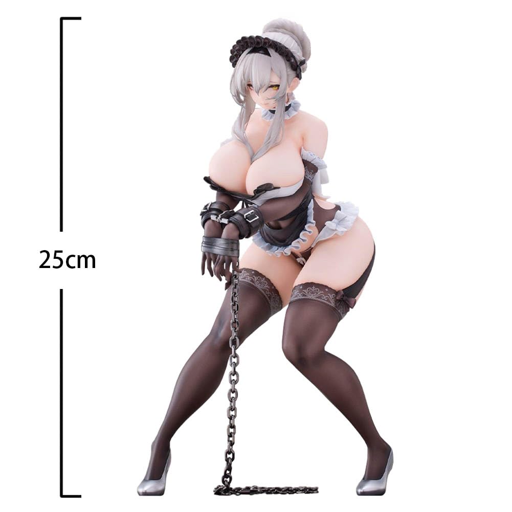 Original Painting Anime Maid Girl Figura de pie modelo 25 cm