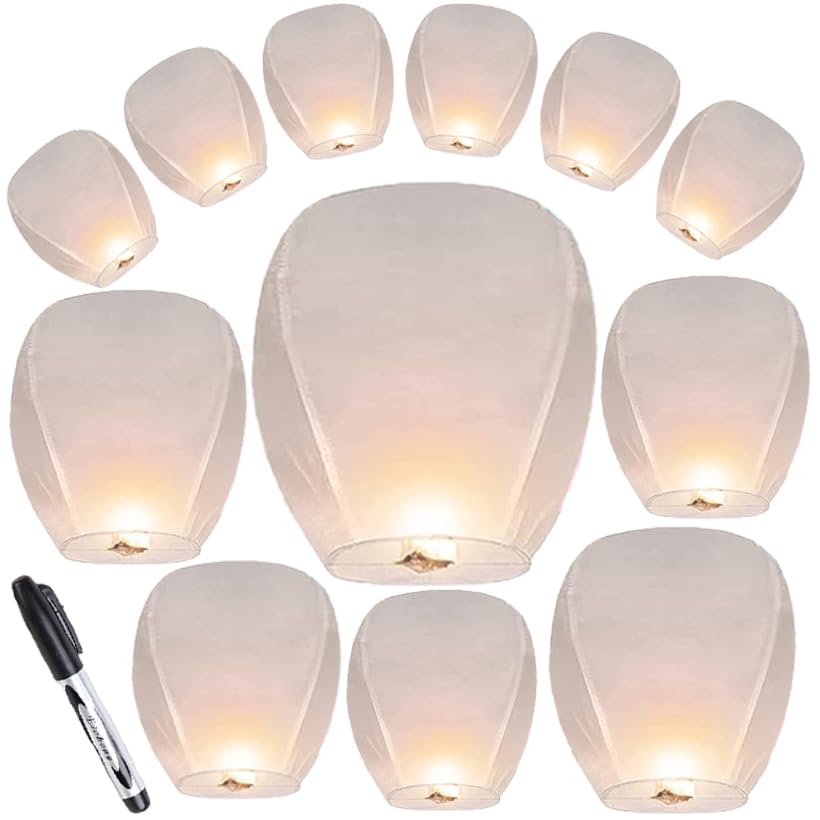 30 Pack of White Paper Lanterns, Delivering Your Messages to Your Loved Ones in Remembrance, Paper Lanterns is The Perfect Choice.
