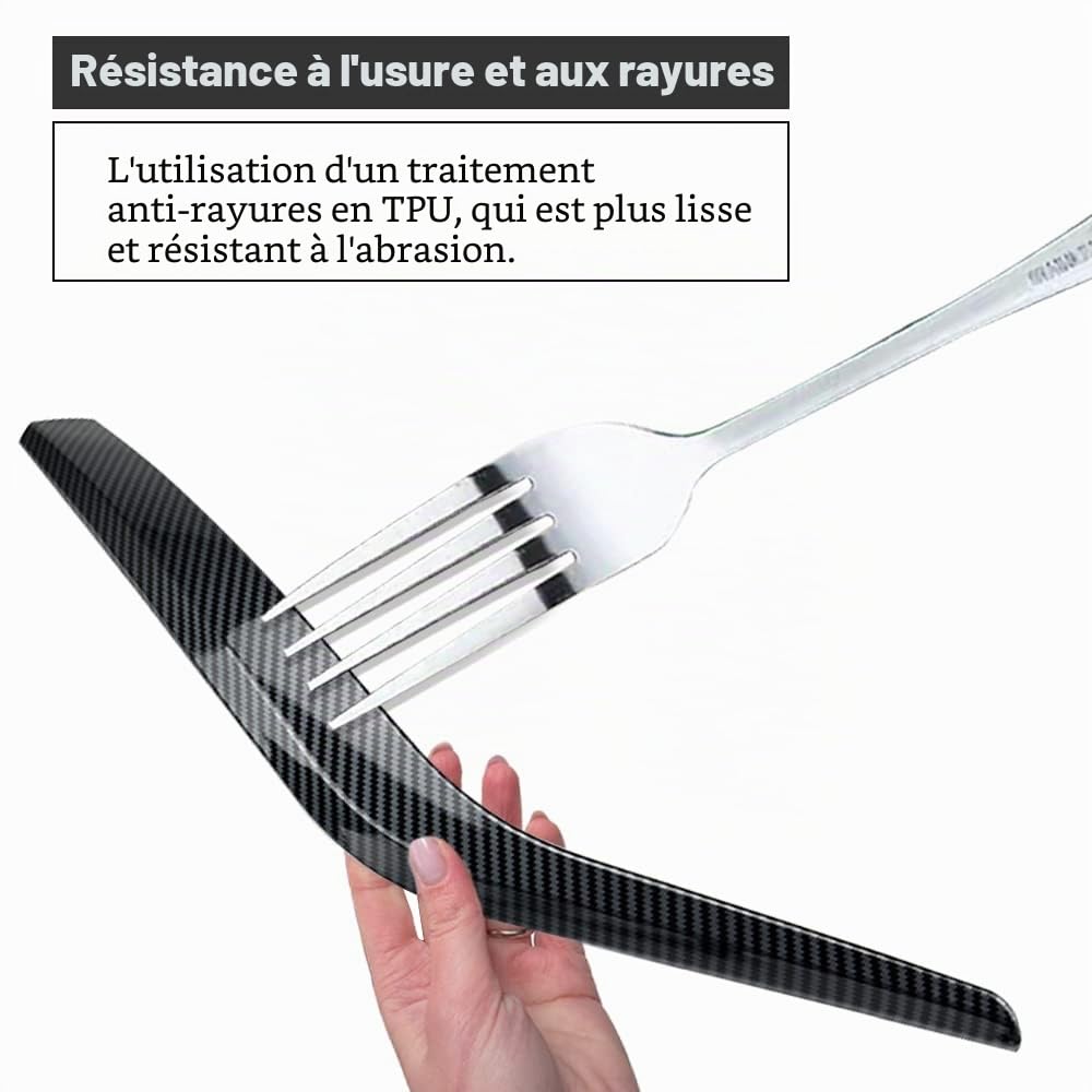 2 Poignées de portes intérieures pour voiture en ABS Gauche et Droite Panneau intérieur Couvercle pour le bras de console Compatible avec B-MW X1 E84 2010-2016 - Fibre de carbone