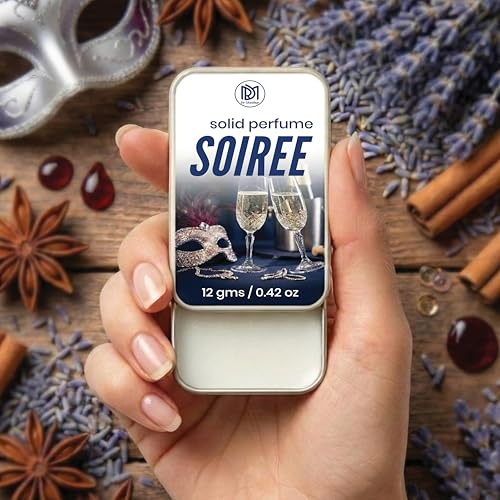 Image of Dr.Mashur Solid Perfume |Soiree&Rose & Oud Alcohol Free Wax Perfume Balm, Long Lasting | Pocket Tin 12g, Pack Of 2| Non Greasy Smooth Glide, Travel Friendly Men And Women