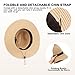 Maylisacc Sombrero de Panamá Unisex Sombrero de Paja Sombrero de Verano Sombrero...