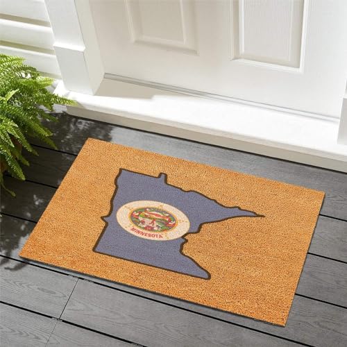 Minnesota Welcome Mats Heavy Non Skid Slip Backing American History'