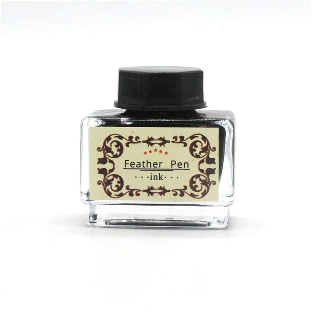 Zestaw piór do kaligrafii, 1 zestaw Retro Vintage Calligraphy Feather Dip Pen Zestaw atramentu do pisania Artykuły piśmiennicze Pióra wieczne