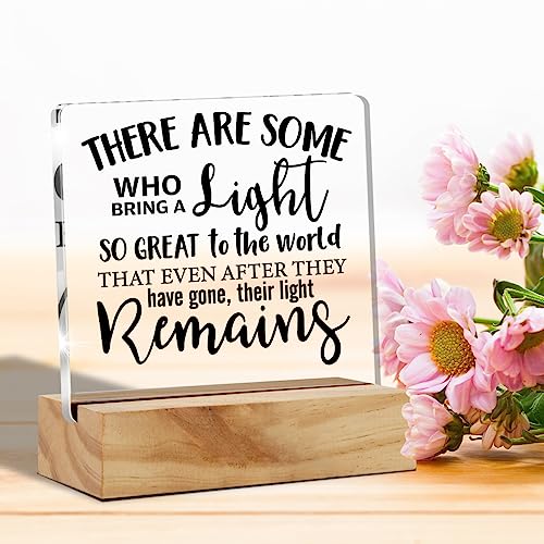 Bereavement-Gift-Sympathy-Gifts-for-Loss-of-Loved-One-in-Memory-Desk-Decor-Acrylic-Desk-Plaque-Sign-with-Wood-Stand-Home-Funeral-Desk-Sign-Keepsake Bereavement Gift Sympathy Gifts for Loss of Loved One in Memory Desk Decor Acrylic Desk Plaque Sign with Wood Stand Home Funeral Desk Sign Keepsake