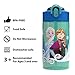 Zak Designs Disney Frozen 2 Kids Spout Cover and Built-in Carrying Loop Made of Plastic, Leak-Proof Water Bottle Design, 16oz, Elsa & Anna
