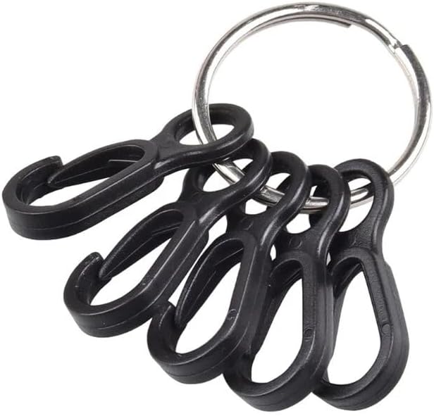 20 Pcs Black Plastic Snap Clip Hook Camping Carabiner Buckle Outdoor Tent Accessories Multifunction Snap Hook Camping Equipment Heavy Duty Plastic - Image 6