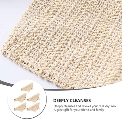 Cabilock 5 Unidades Toalha De Limpeza De Linho De Algodão Toalha De Rosto Bucha Pano De Banho De Mas