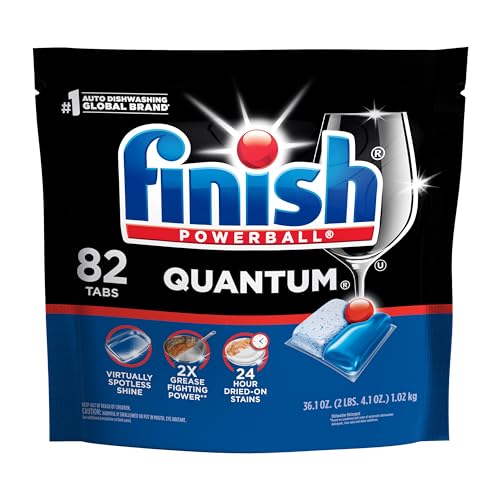 Finish Quantum Dishwasher Pods, No Pre-Rinse Dishwasher Detergent Soap Removes 24HR Dried-On Stain and Grease, Leaving a Virtually Spotless Shine, 82 Count - image 9
