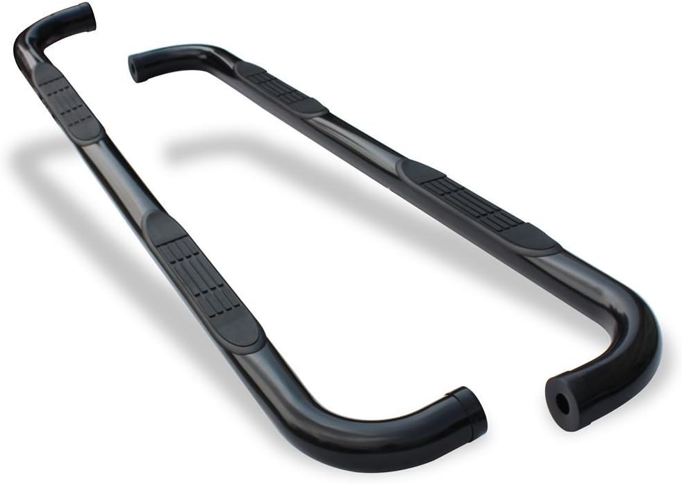 Running Boards 3" Round Black Nerf Bars Side Steps For 2009-2018 Dodge Ram 1500 Quad Cab 2010-2018 Dodge Ram 2500 3500 Quad Cab (W/ 2 3/4 size rear doors)