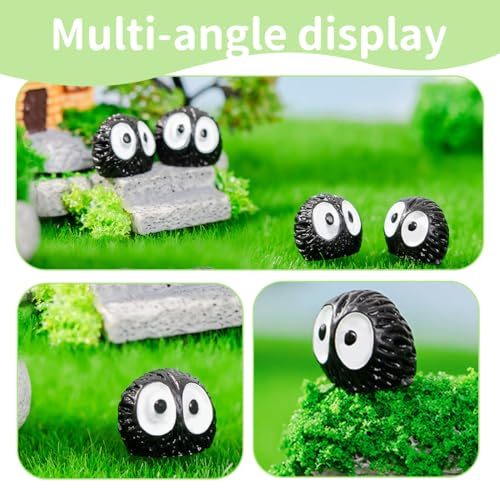 CPJJ 50 Stück Briketts Ornament auto deko Ornamente Miniatur Landschaft Auto Innenausstattung Armaturenbrett Dekorationen(Schwarz)