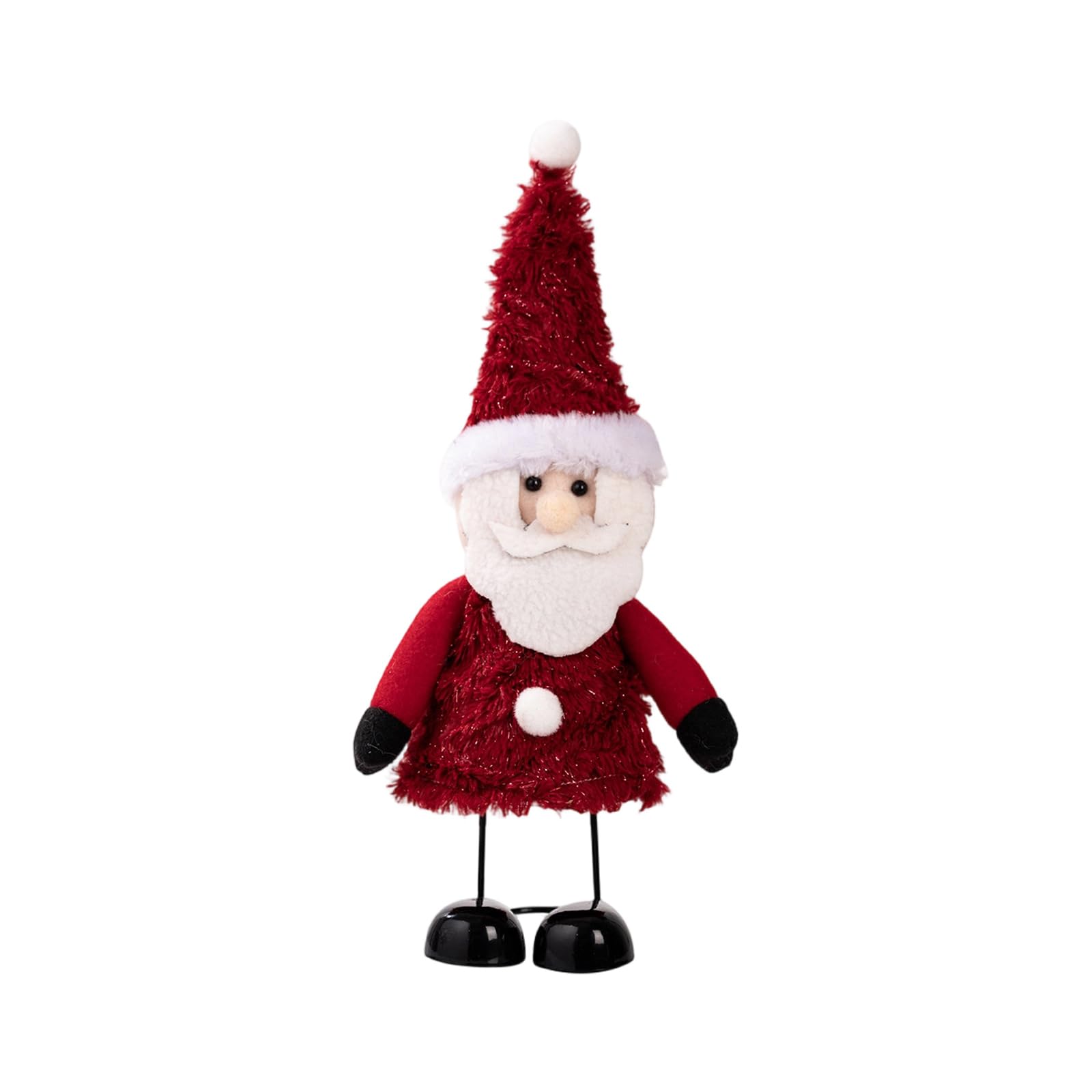 Nucelit Christmas Iron Craft Spring Wobbly Leg Snowman Santa Decorative Accent for Festival Home Tabletop Display Arrangement Wobbly Doll