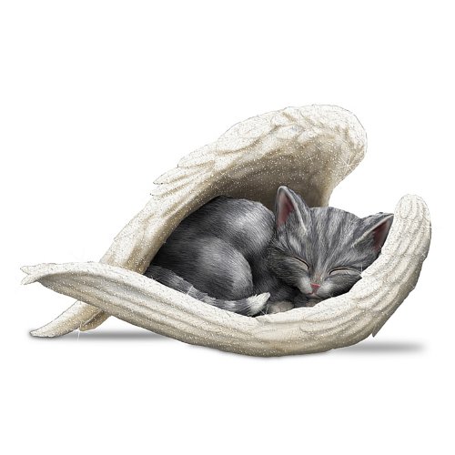 The Hamilton Collection Figurine: Cats Leave Paw Prints On Our Hearts Figurine