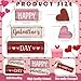 Yuntau 5 Pcs Happy Galentines Day Decorations Wooden Hearts Table Centerpiece Happy Galentines Day Party Table Sign for Valentines Tiered Tray Desk Mantle Shelf Decor
