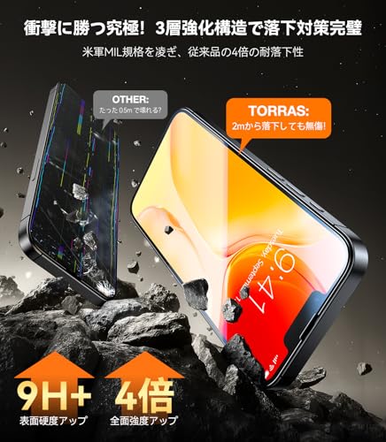 undefined TORRAS iPhone 16e 用 フィルム 0.1精度ガイド枠 航空宇宙材料 米軍No.1規格 全面保護 10倍強化極細縁 9H越え 自動除塵/吸着 指紋防止 ズレ/気泡なし 2枚 保護ガラス さらさら 6.1インチ アイフォン16e 用 ガラスフィルム GlassGo Ultra の商品画像 2