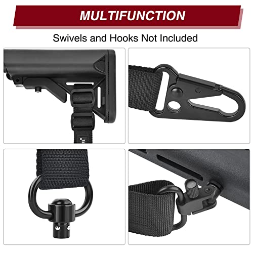 CVLIFE Two Point Sling Rifle Sling 1.25 in Width, Tube Webbing, Black - image 2