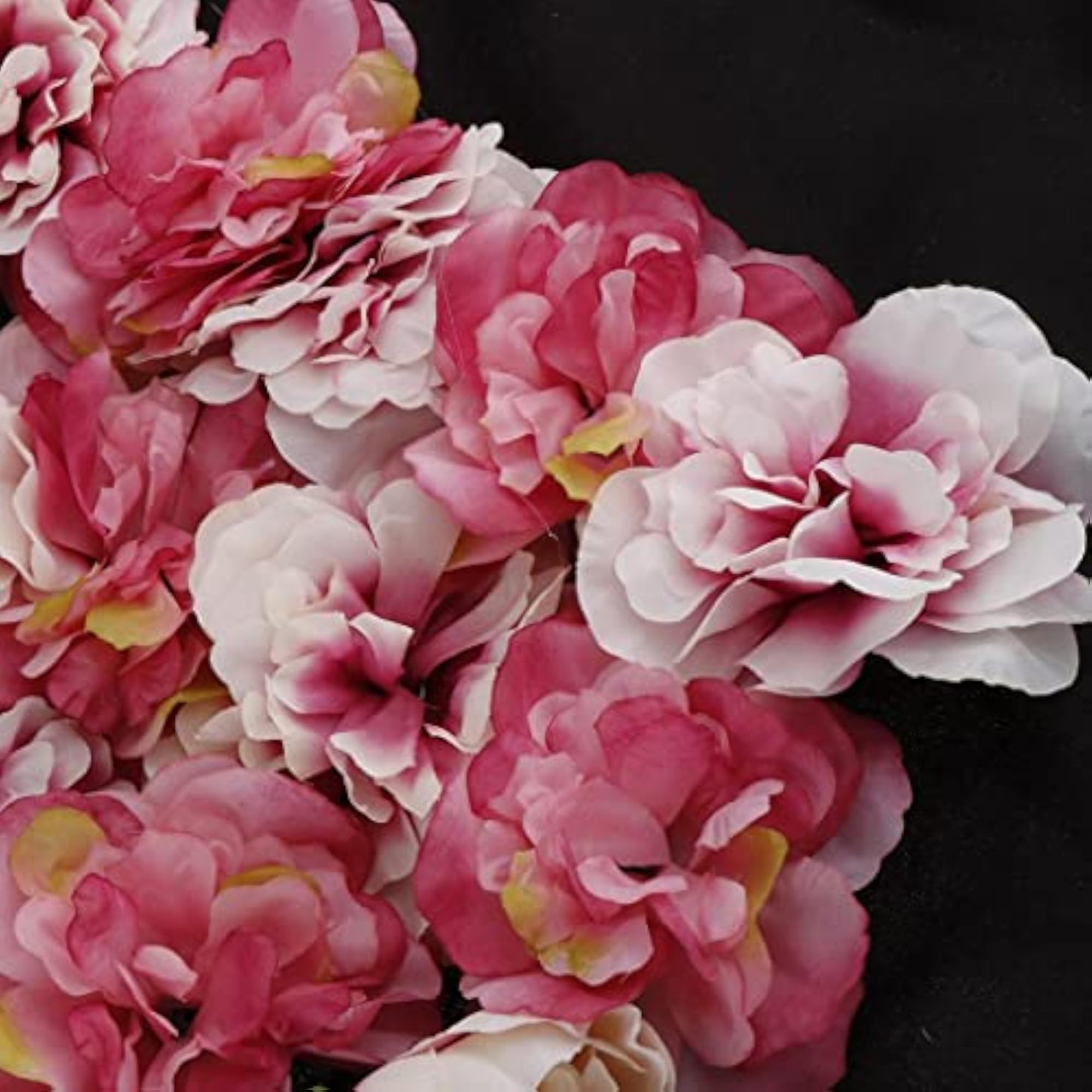 3x Artificial Flower Wall Panel Wedding Party Venue Décor, Gradient Rose Red